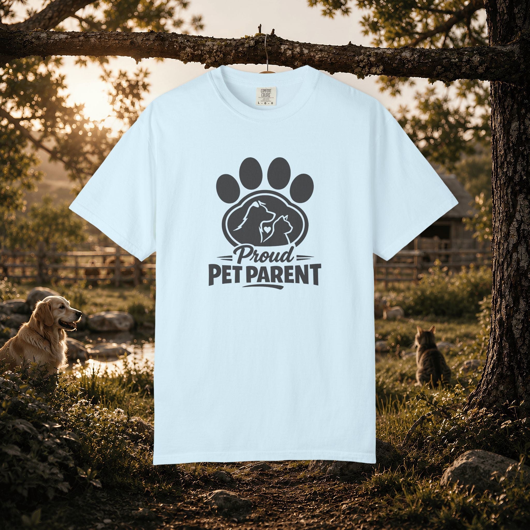 Proud Pet Parent T-Shirt — Paw Print Dog & Cat Shirt for Animal Lovers