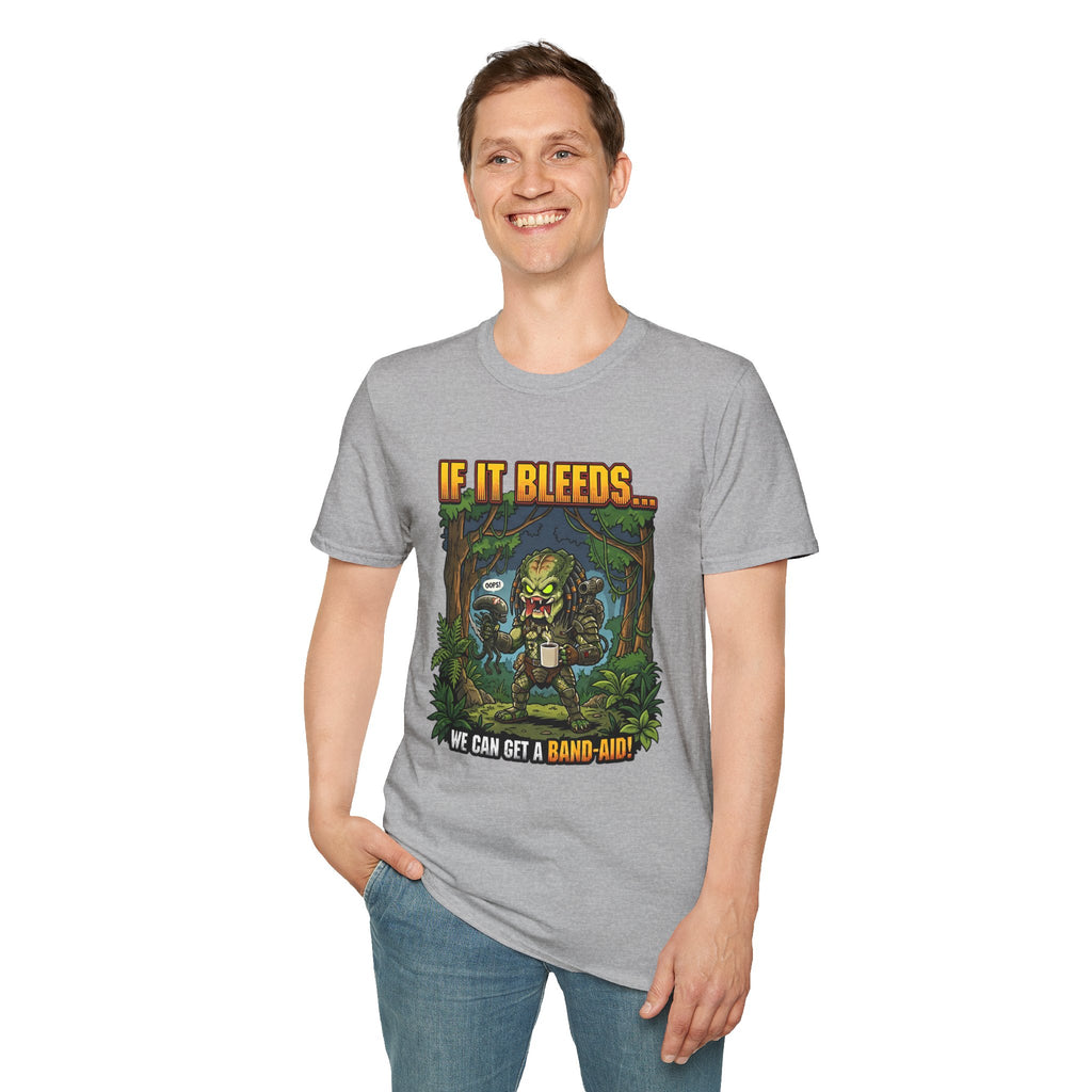 Predator "If It Bleeds" Forest Design T-Shirt | Horror Movie Character