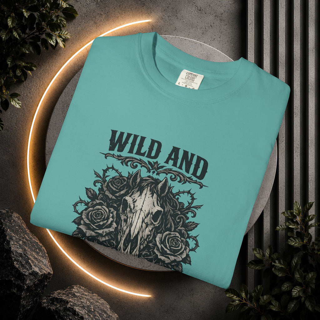 Wild and Unforgiven Skull Tee – Horse Rider Graphic T-Shirt