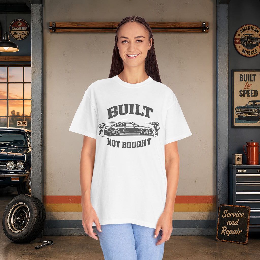 Built Not Bought Car T-Shirt — Automotive Mechanic Tuner Tee