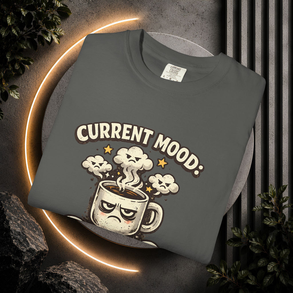 Coffee T-Shirt — "Current Mood: Brewed" Graphic Tee