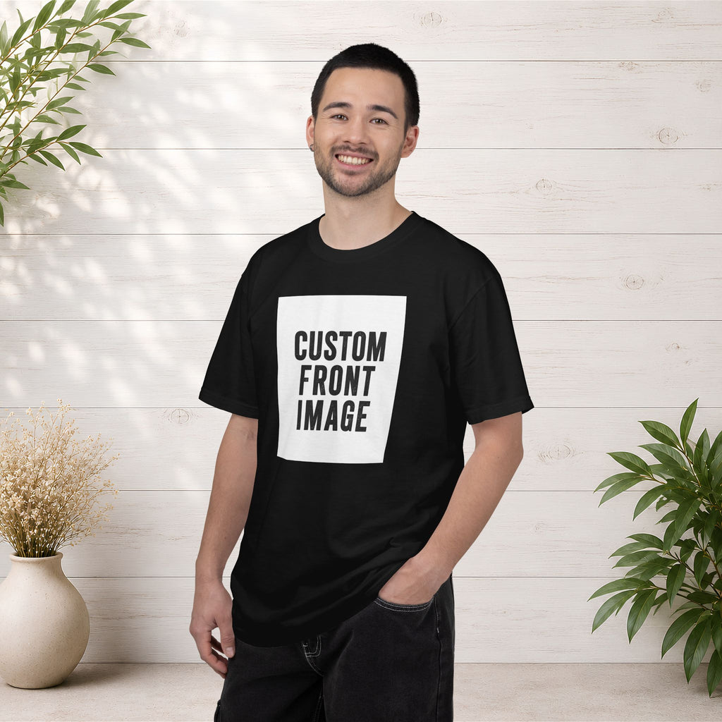 Custom Portrait Small Image Front T-Shirt - Add Your Own Image