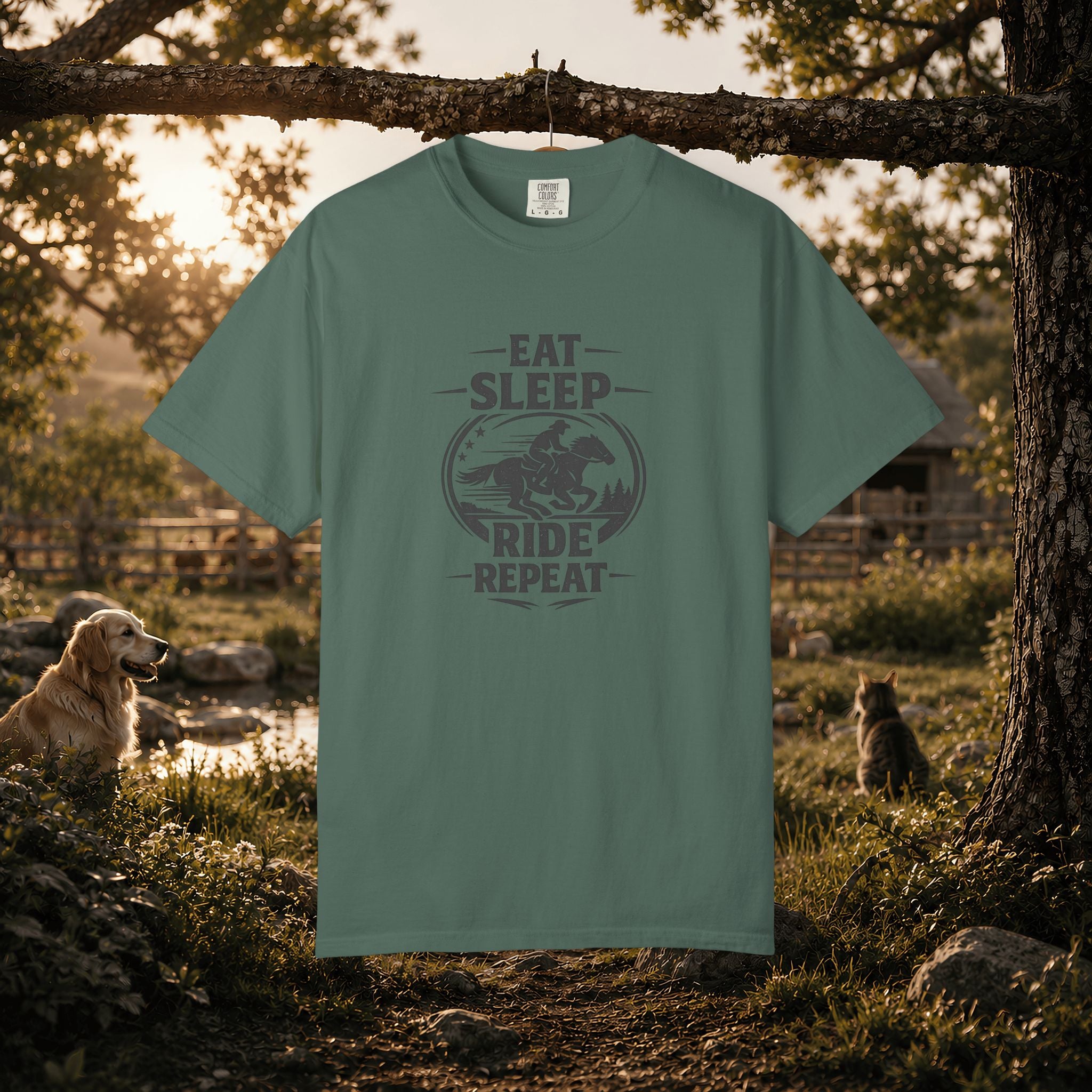 Eat Sleep Ride Repeat T-Shirt — Horse Rider Graphic Tee