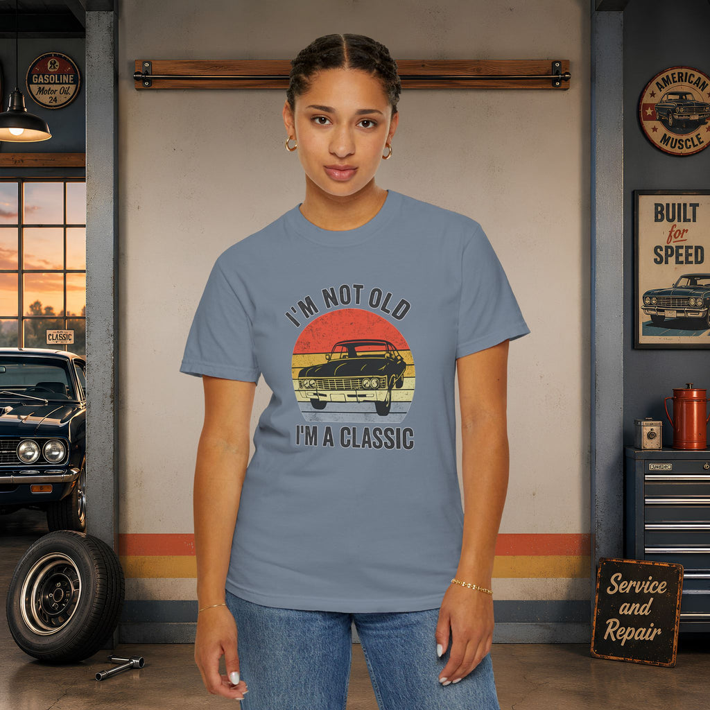 Classic Car T‑Shirt — "I'm Not Old, I'm a Classic" Vintage Auto Tee