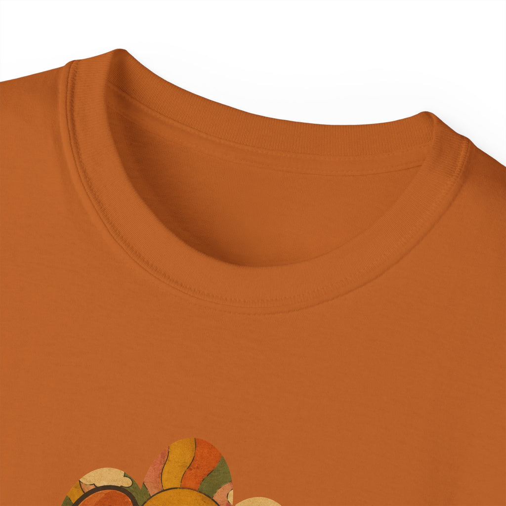 Good Vibes Only T-Shirt | Retro Floral Typography, Orange Fall Tee