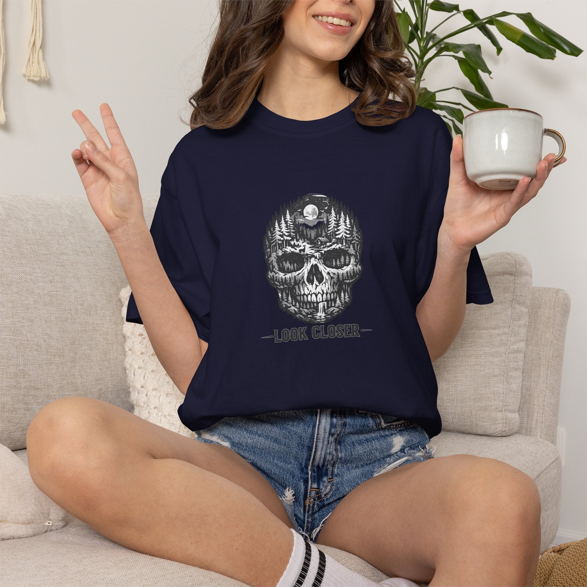 Skull Forest 'Look Closer' Graphic T-Shirt