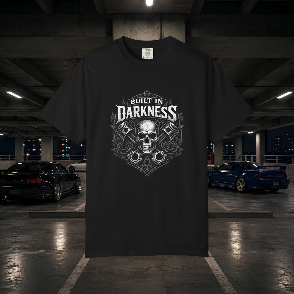 Built in Darkness Skull & Pistons T-Shirt