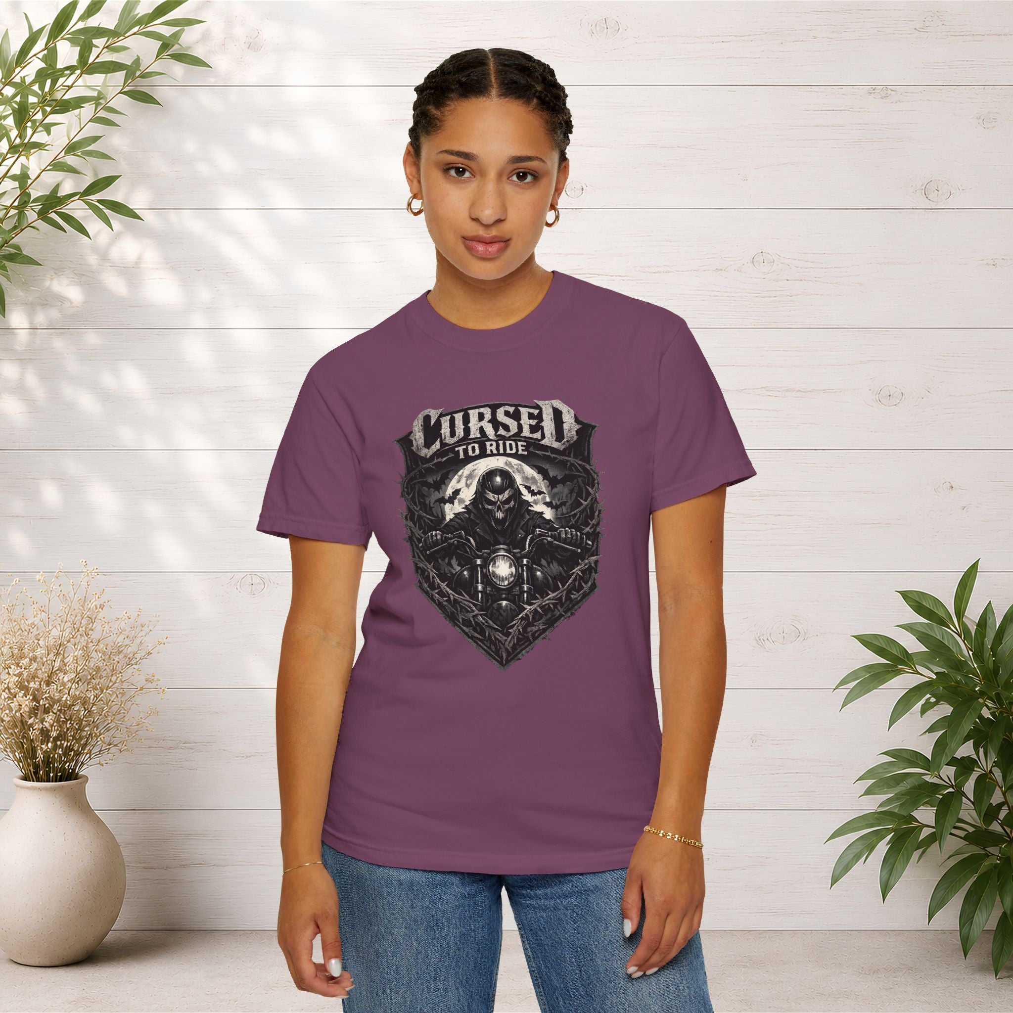 Cursed to Ride Motorcycle Graphic T-Shirt