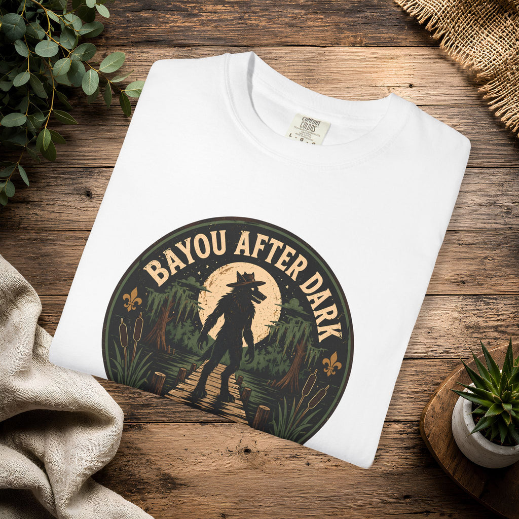 Rougarou Bayou After Dark T-Shirt — Swamp Cryptid Graphic Tee