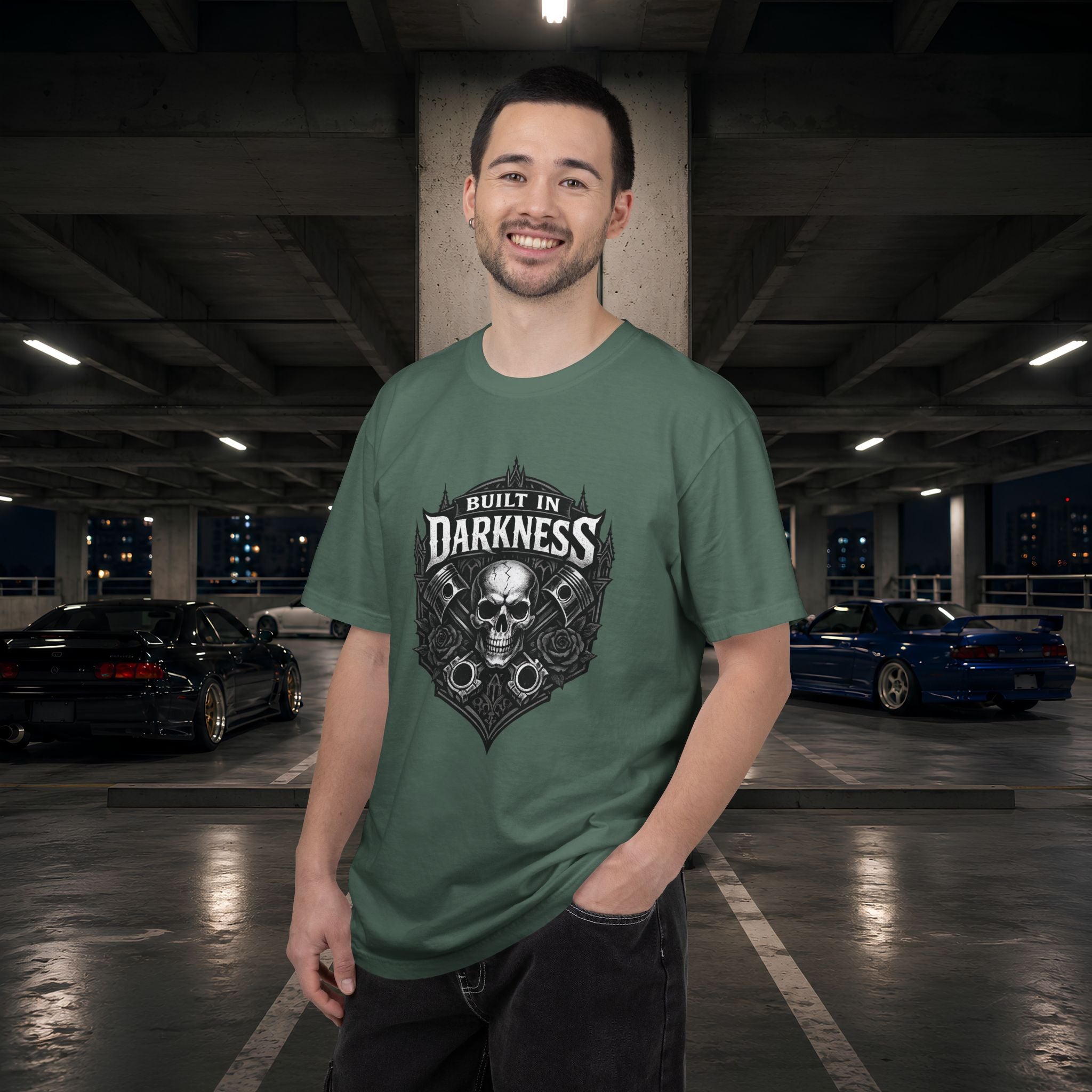 Built in Darkness Skull & Pistons T-Shirt