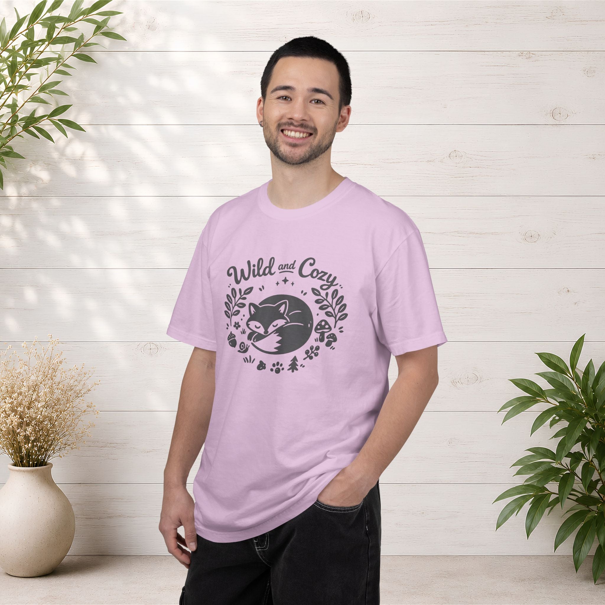 "Wild and Cozy" Fox Graphic T-Shirt