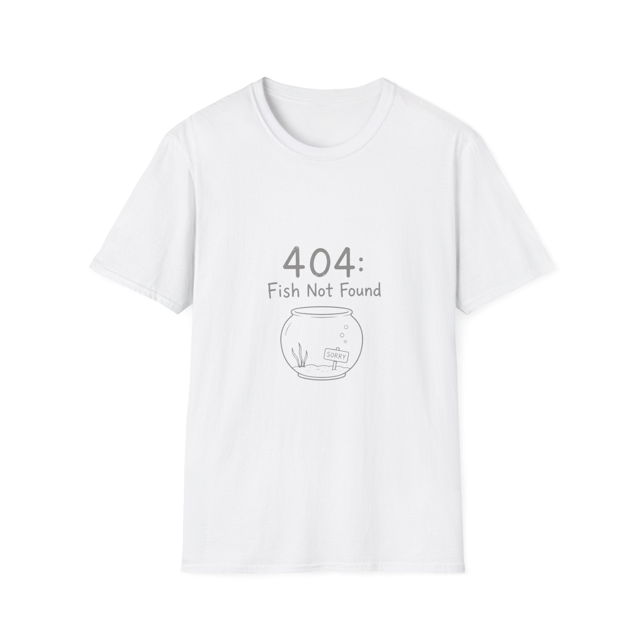 404 Fish Not Found T-Shirt | Funny Fish Bowl Graphic Tee