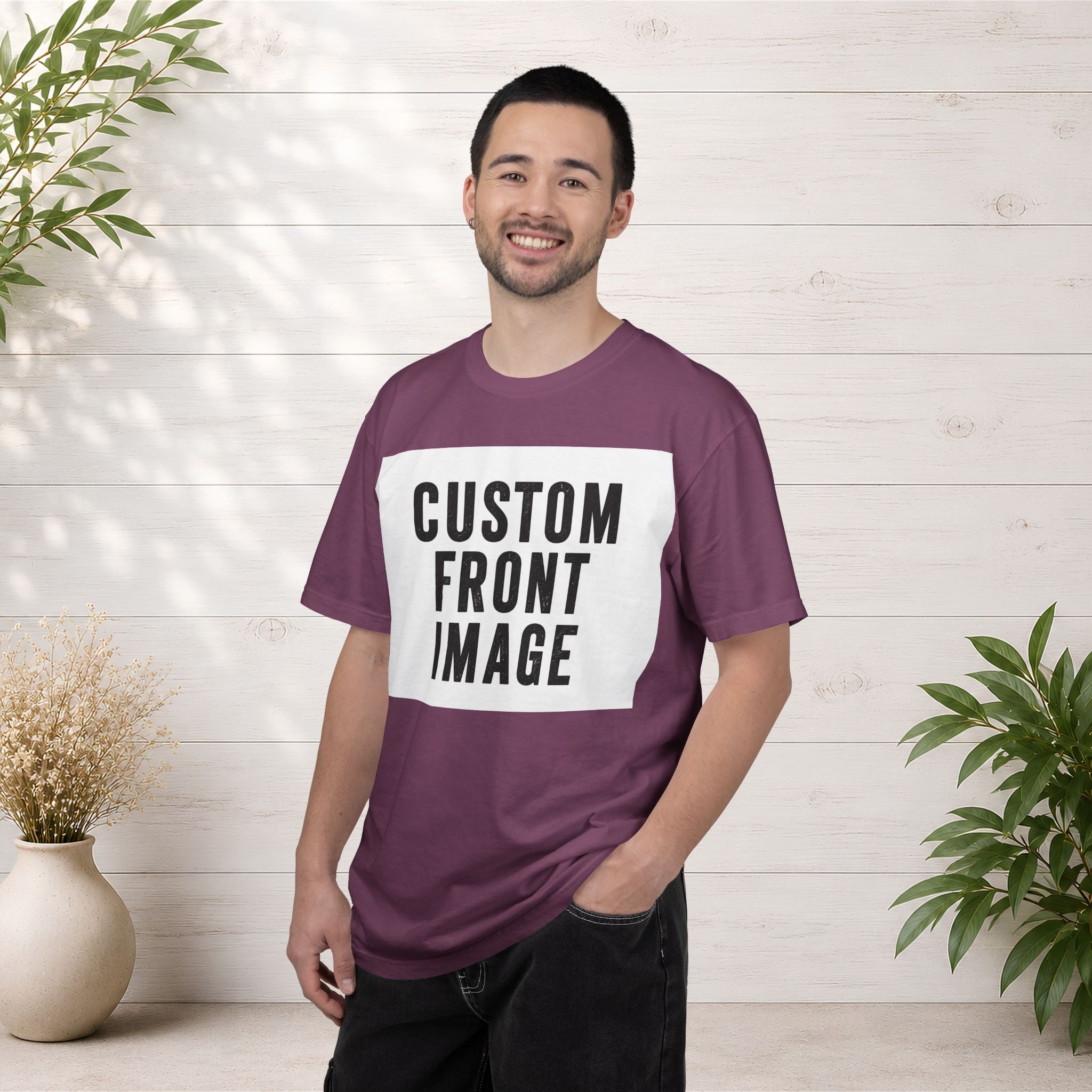 Custom Landscape Image Front T-Shirt - Add Your Own Image