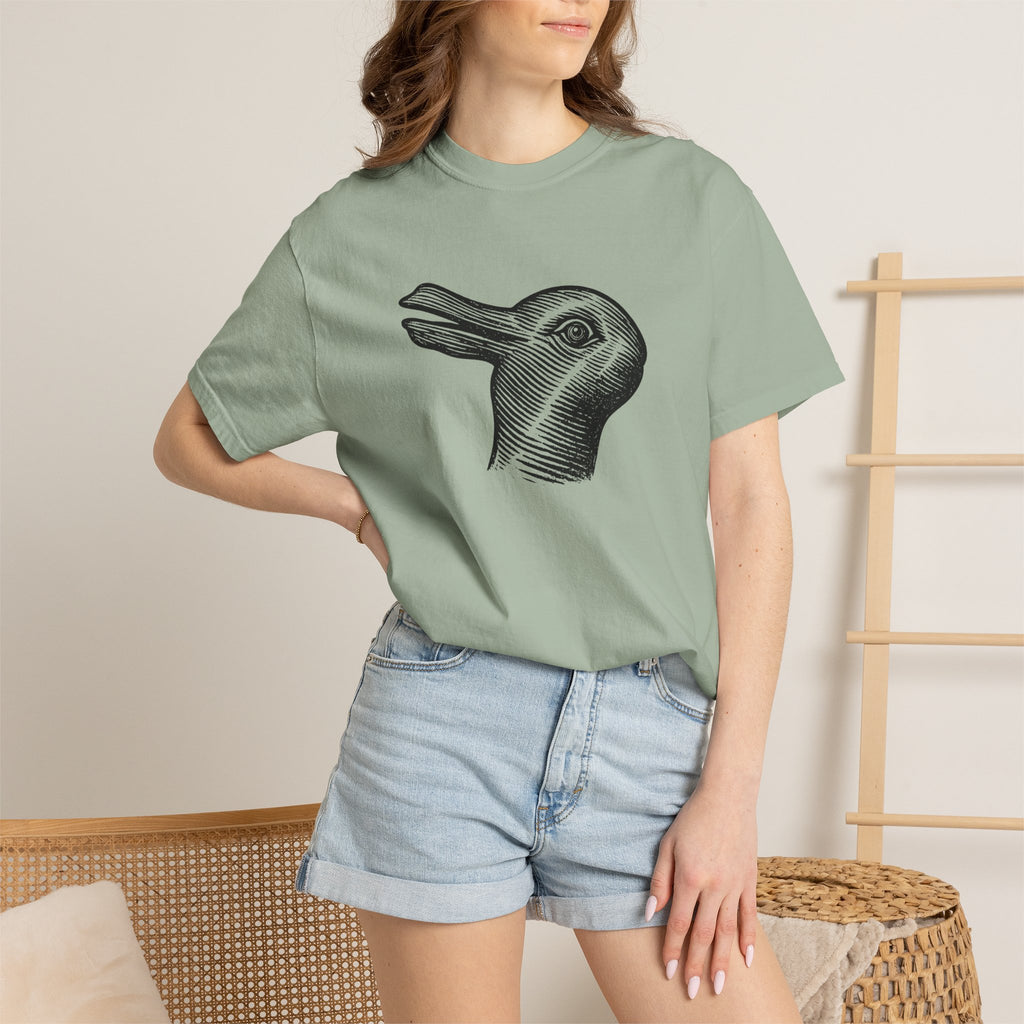 Vintage Optical Illusion Rabbit-Duck T-Shirt