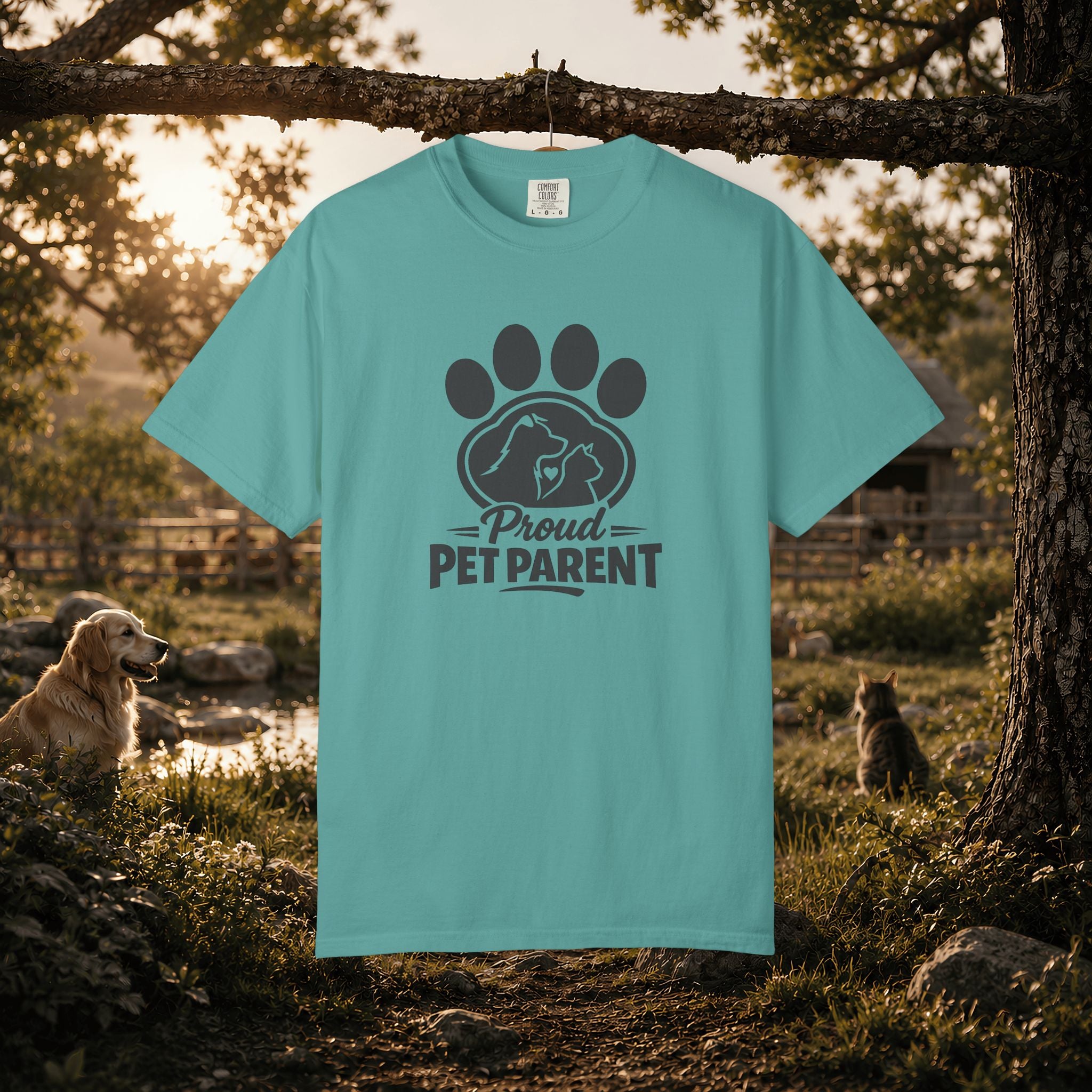Proud Pet Parent T-Shirt — Paw Print Dog & Cat Shirt for Animal Lovers