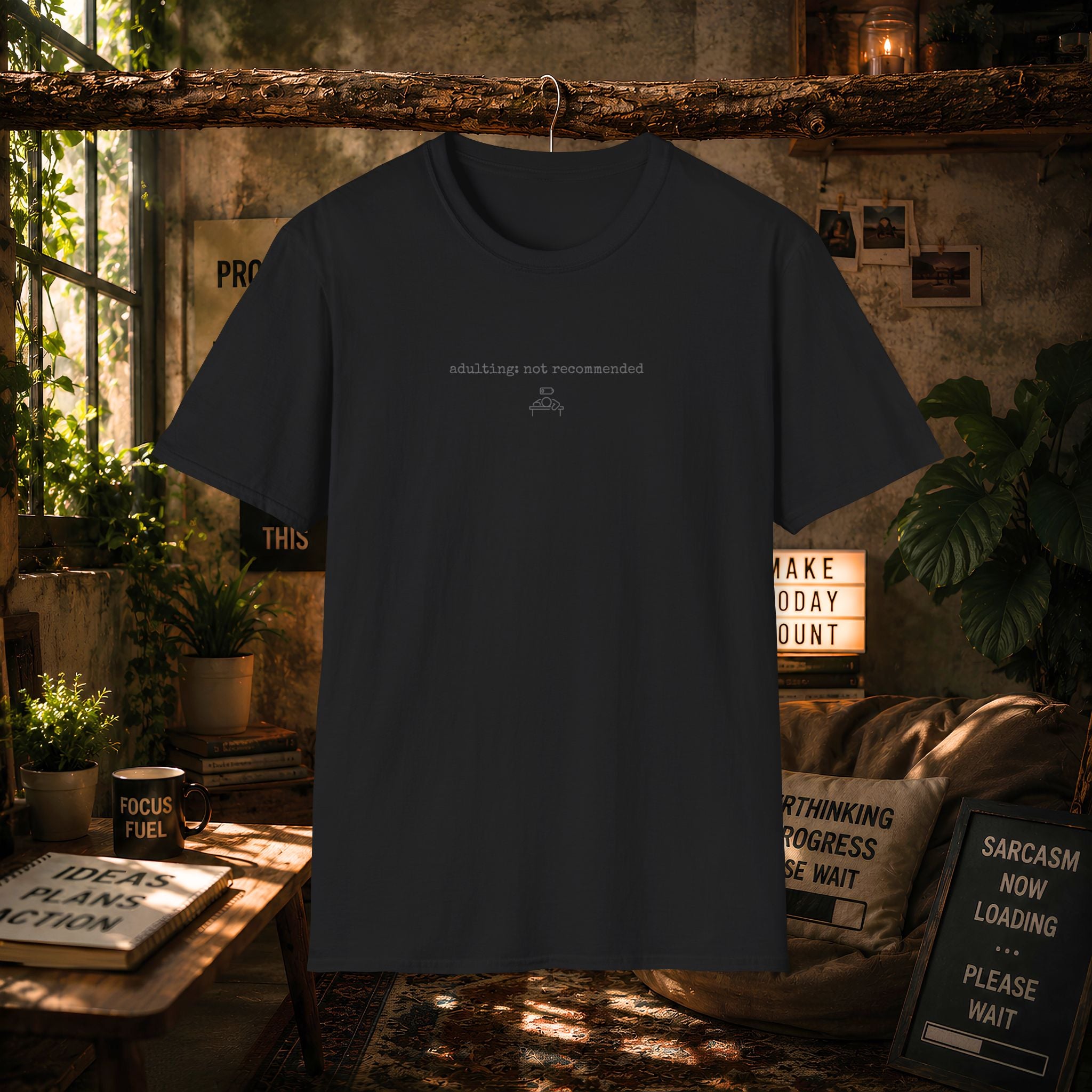 Adulting Not Recommended T-Shirt | Funny Quote Tee