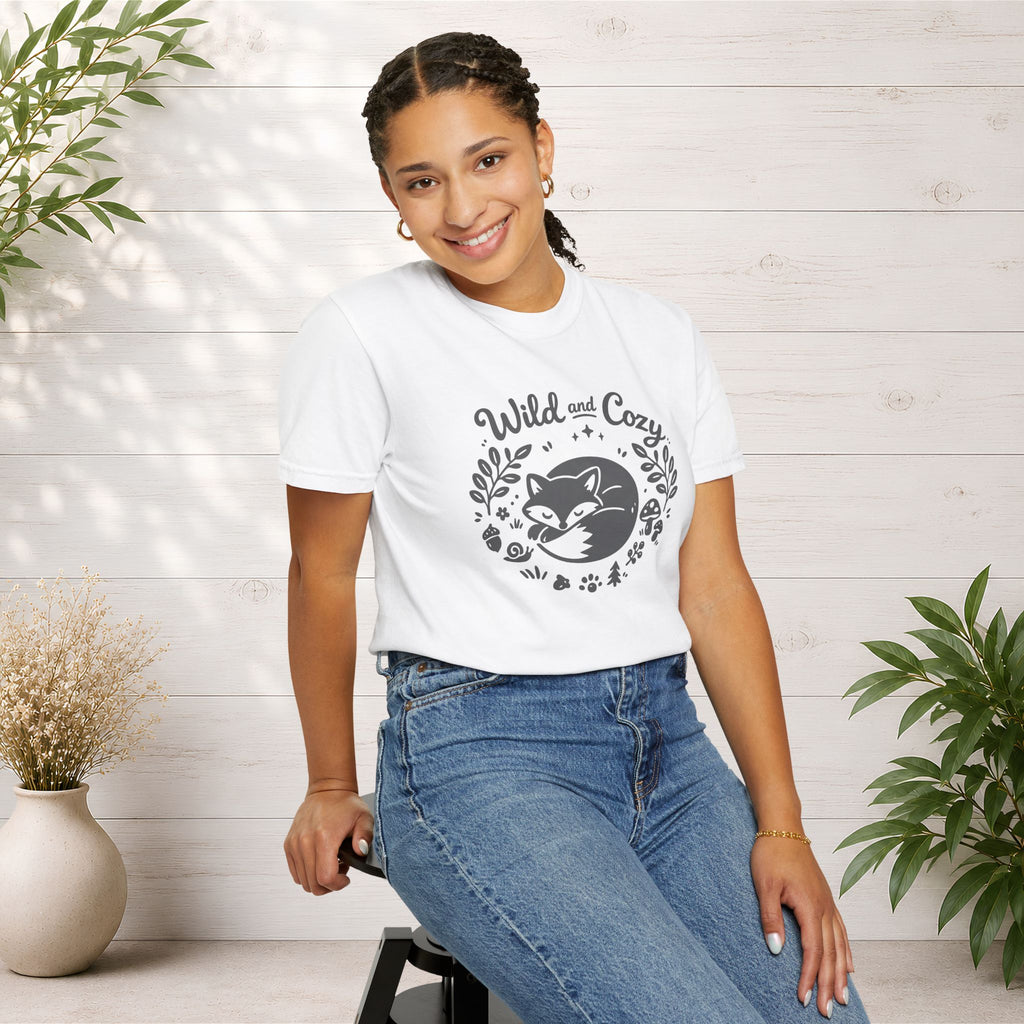 "Wild and Cozy" Fox Graphic T-Shirt