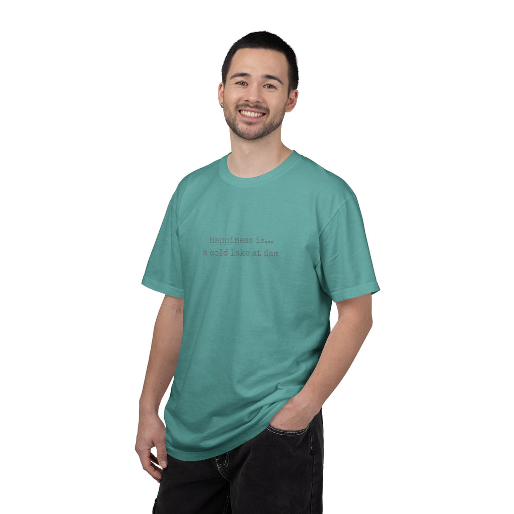 Happiness Is a Cold Lake at 6am T-shirt | Cold Water Swimming Tee