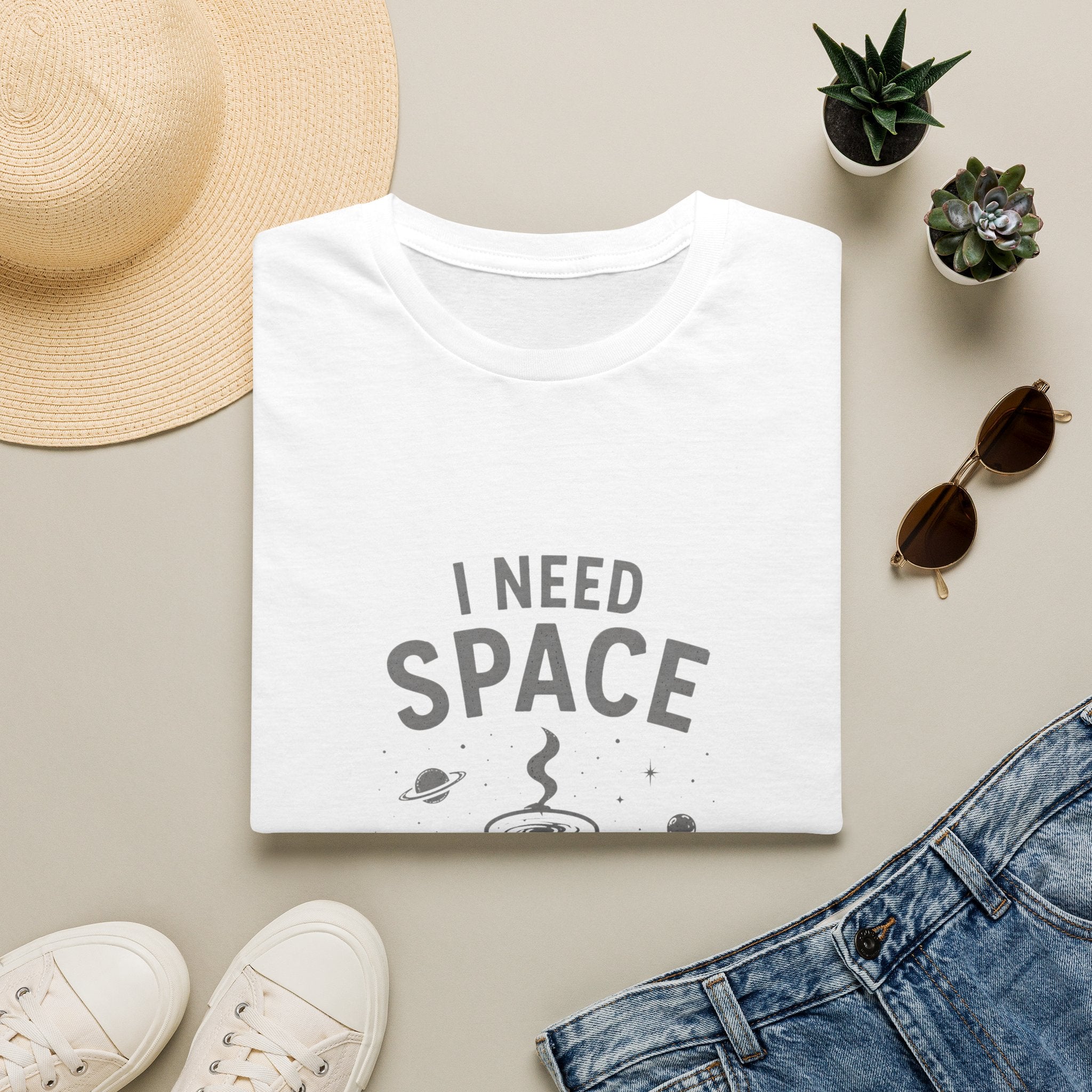 I Need Space and Coffee T-Shirt | Space Coffee Graphic Tee