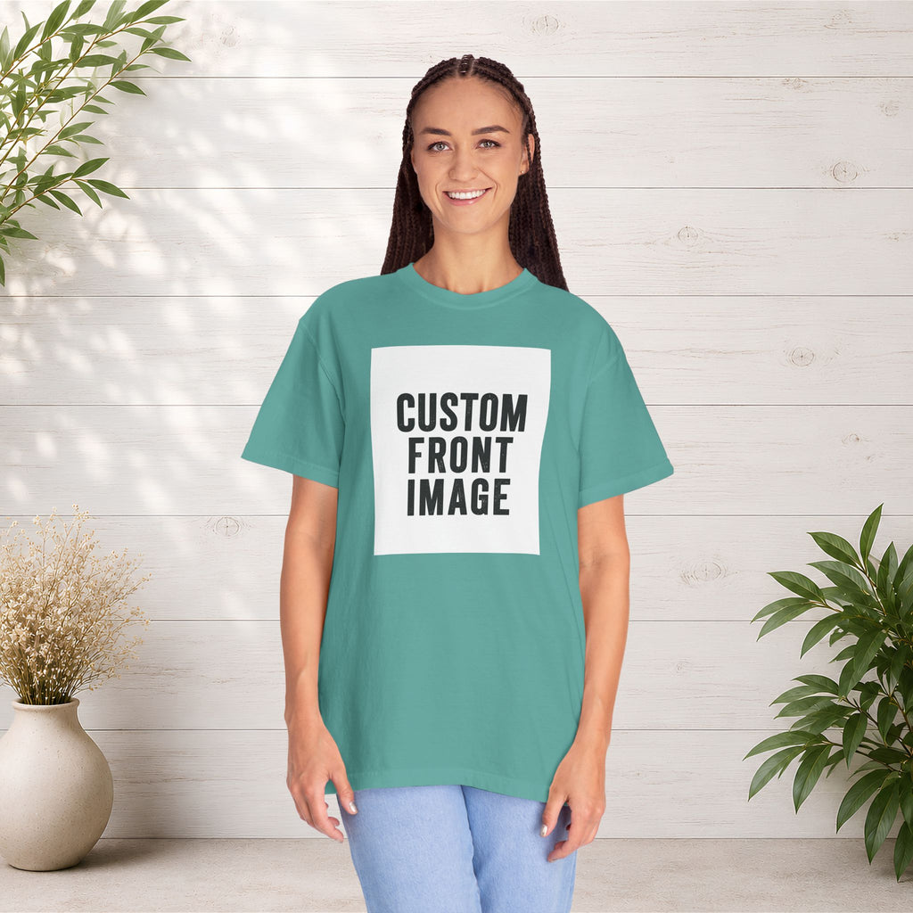Custom Portrait Small Image Front T-Shirt - Add Your Own Image