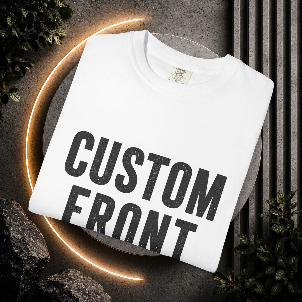 Custom Square Image Front T-Shirt - Add Your Own Image