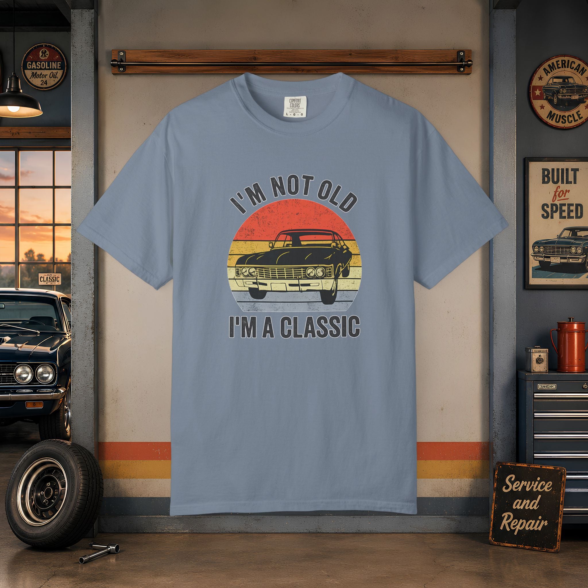 Classic Car T‑Shirt — "I'm Not Old, I'm a Classic" Vintage Auto Tee