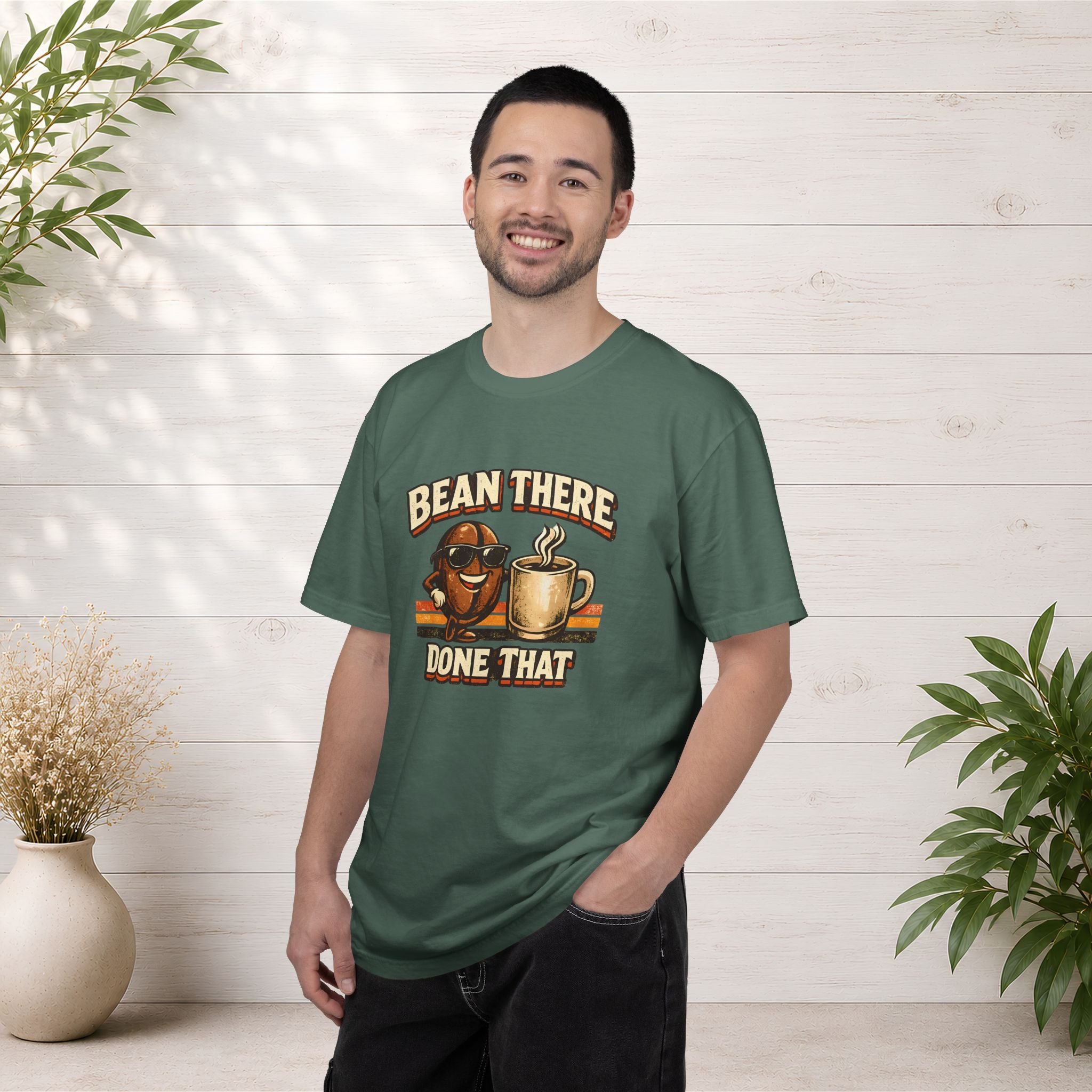Coffee T-Shirt — "Bean There Done That" Retro Coffee Shirt