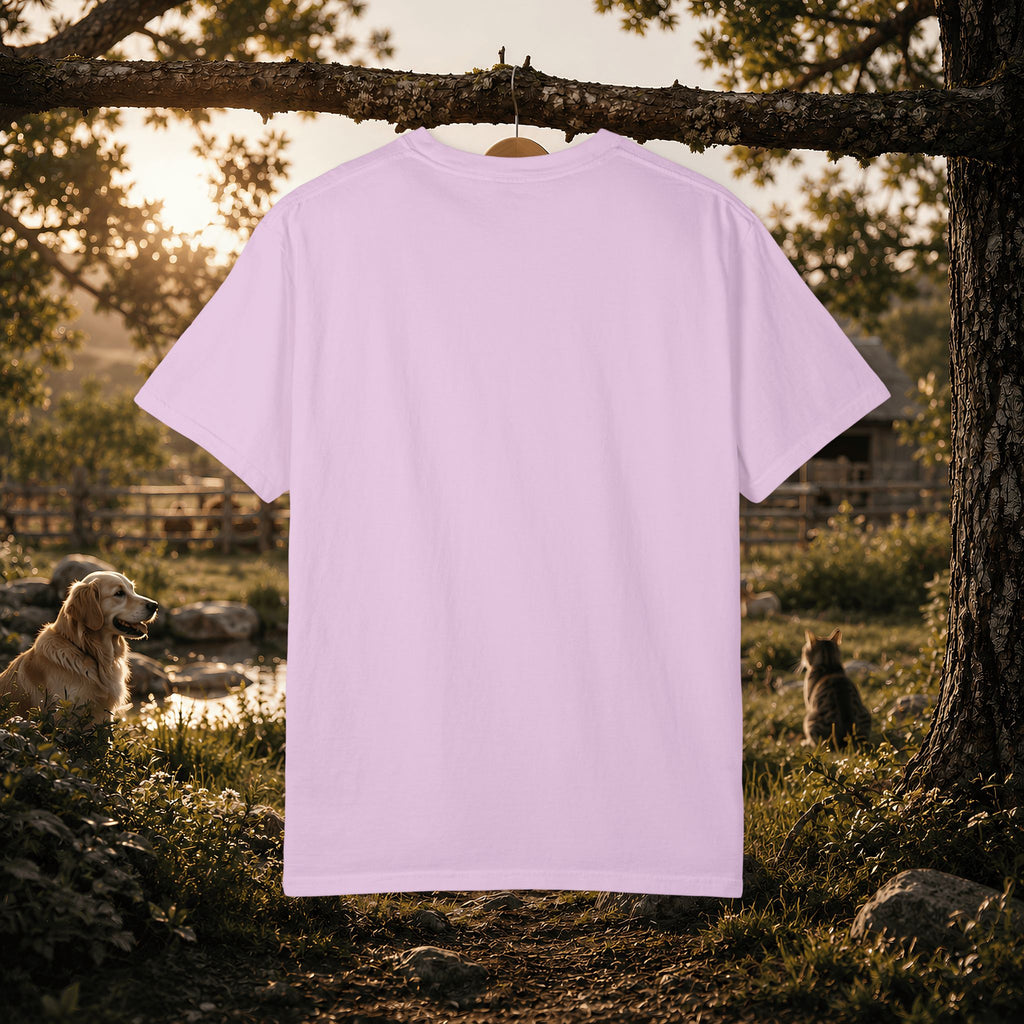 Pets & Chaos Graphic T-Shirt — Funny Cat and Dog Design