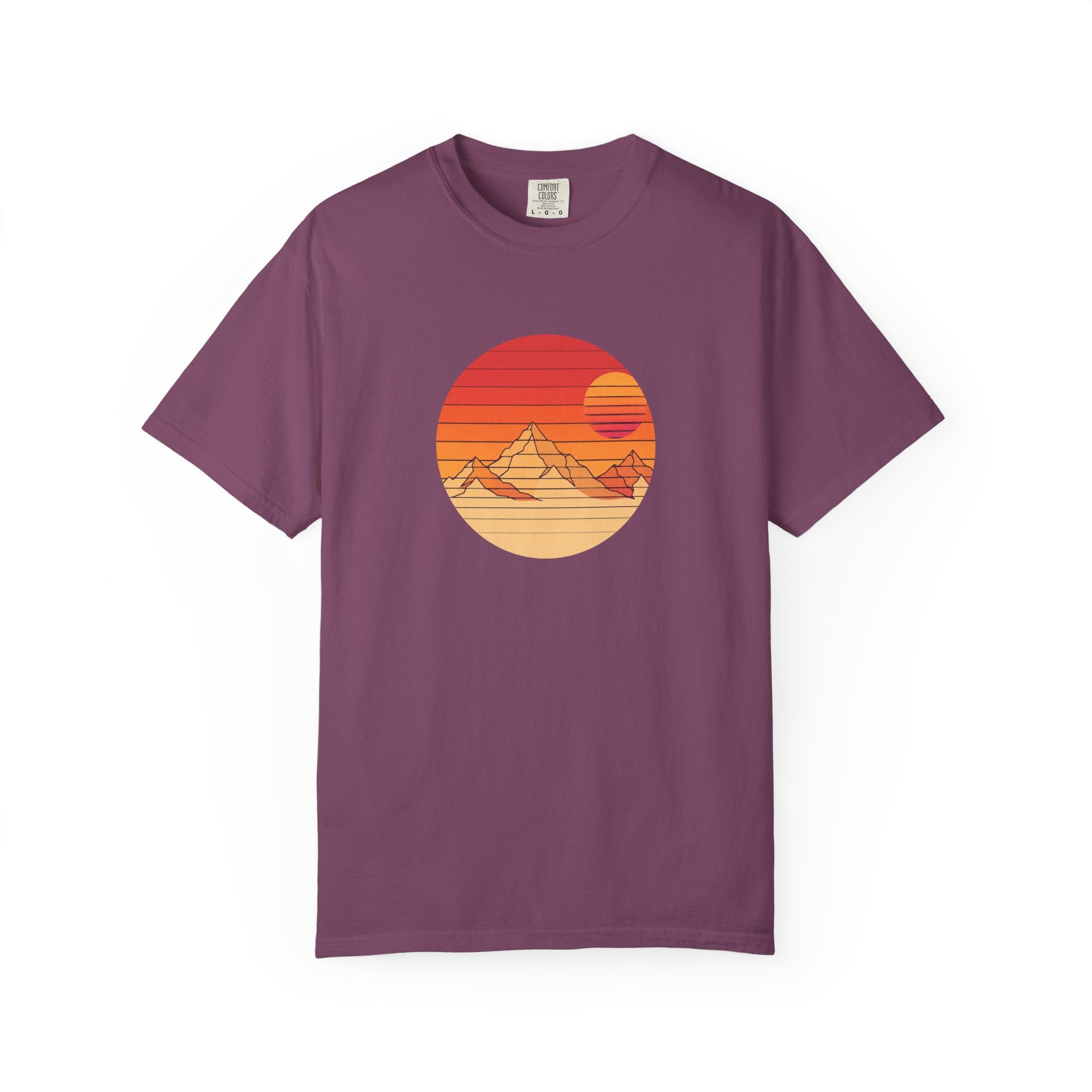 Retro Sunset Mountain T-shirt | Vintage Mountain Graphic Tee