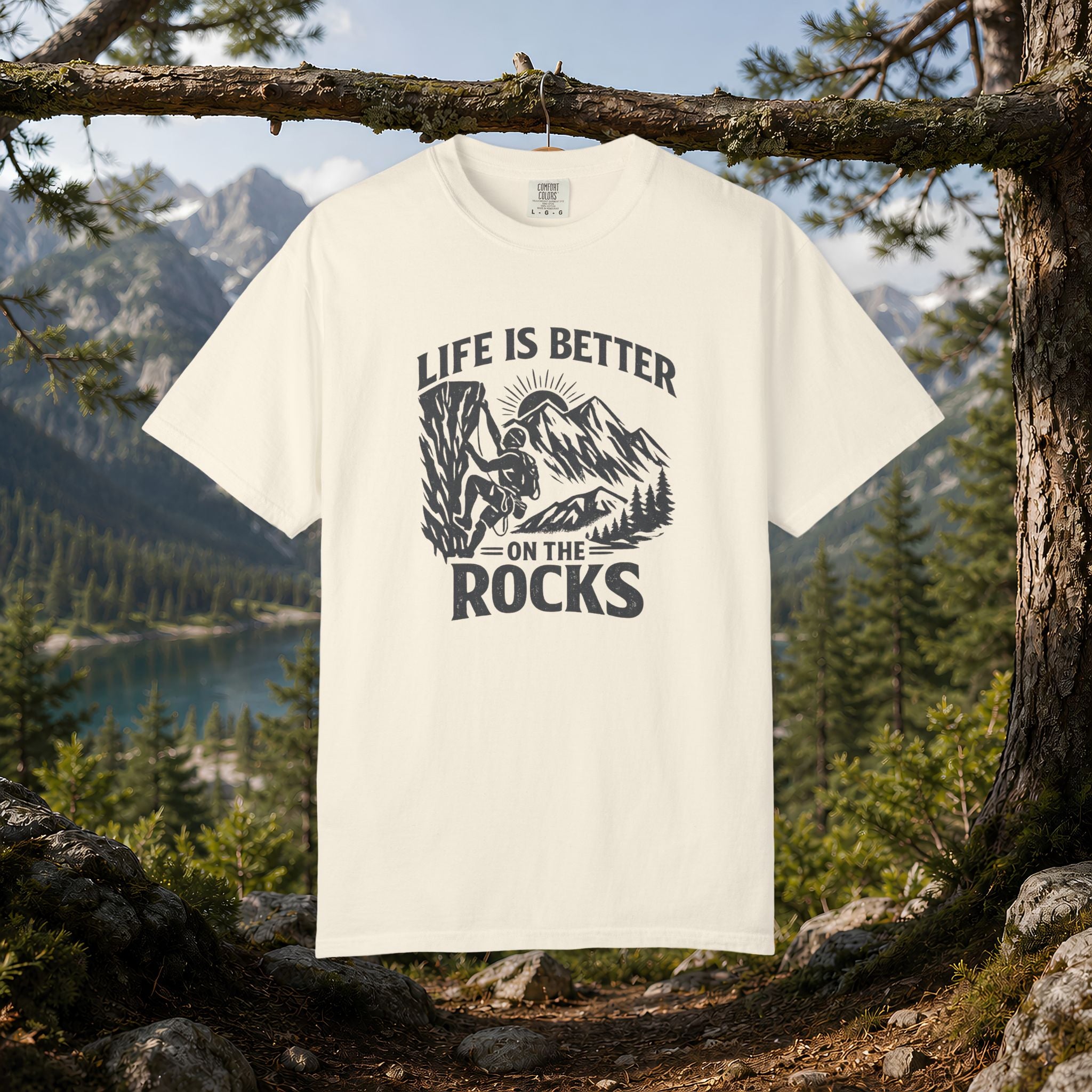 Life Is Better on the Rocks Mountain T-Shirt - Climbing Tee
