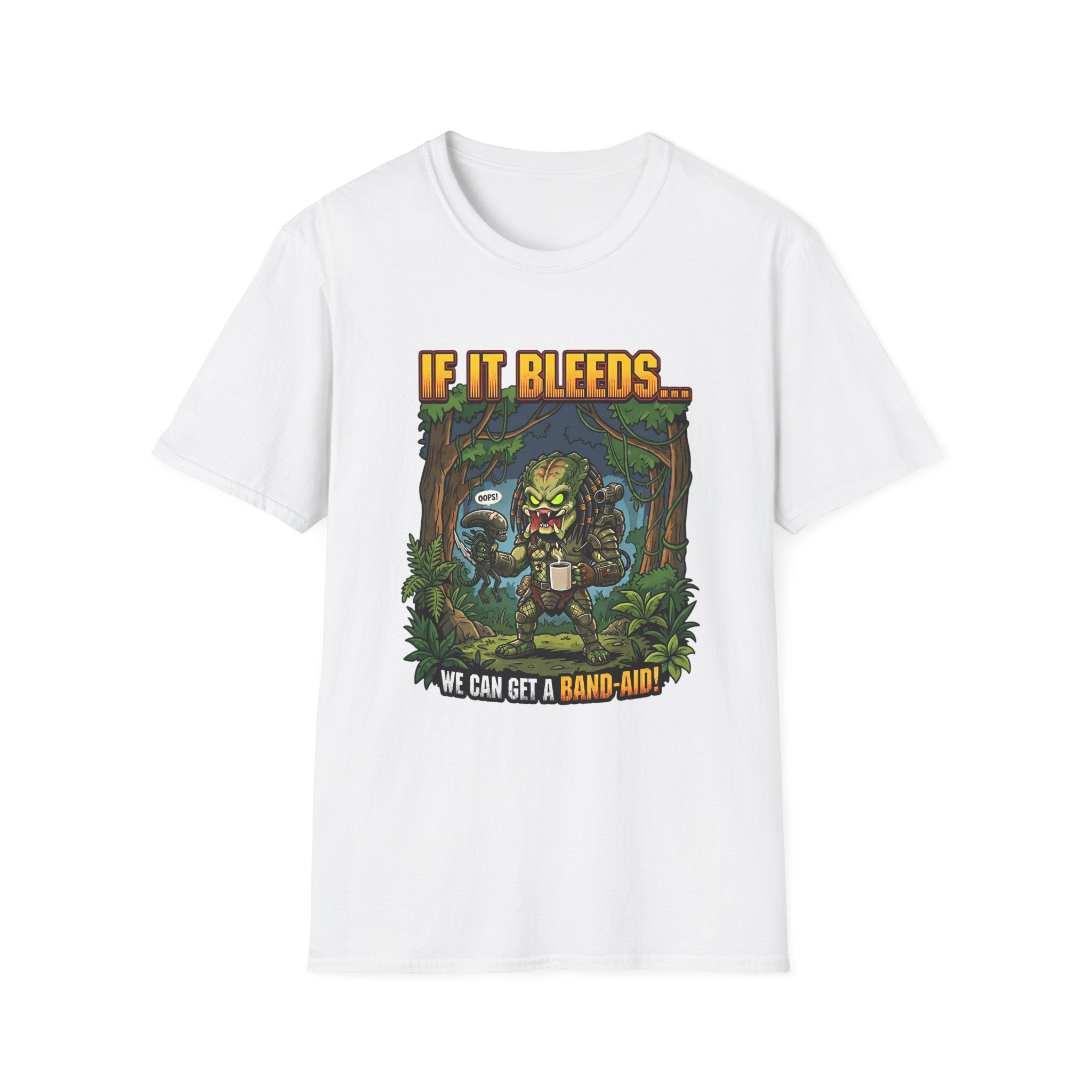 Predator "If It Bleeds" Forest Design T-Shirt | Horror Movie Character