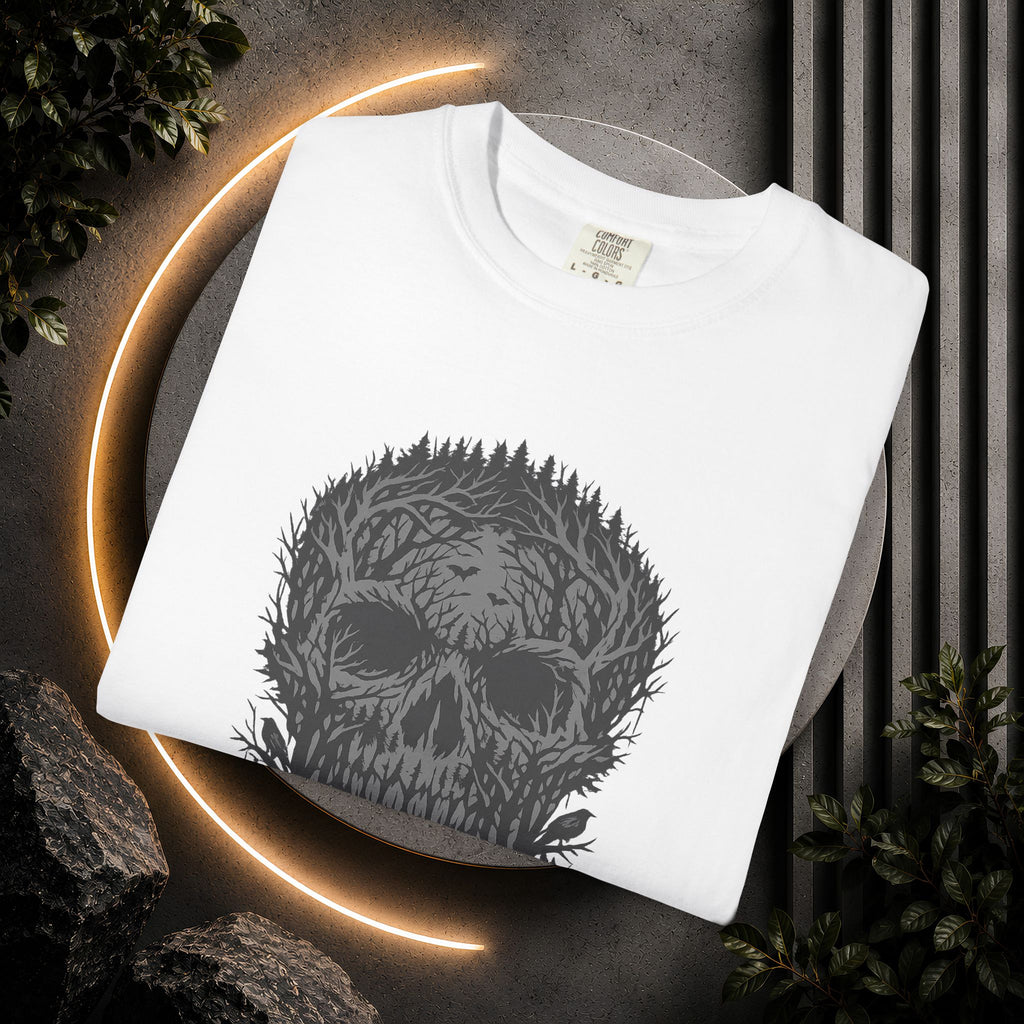 Skull Forest T-Shirt — Grunge Skull Graphic Tee