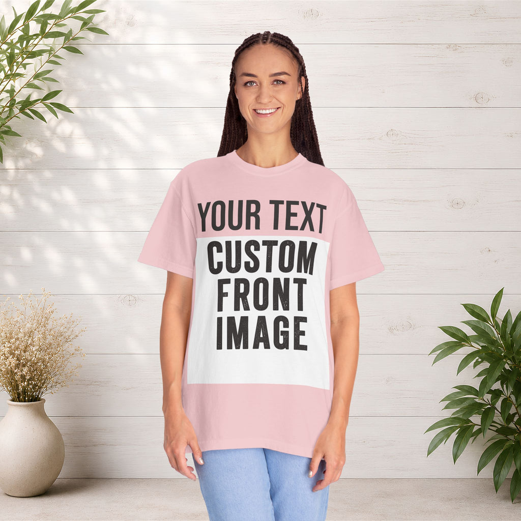 Custom Front Print T-Shirt — Personalized Text & Image Tee