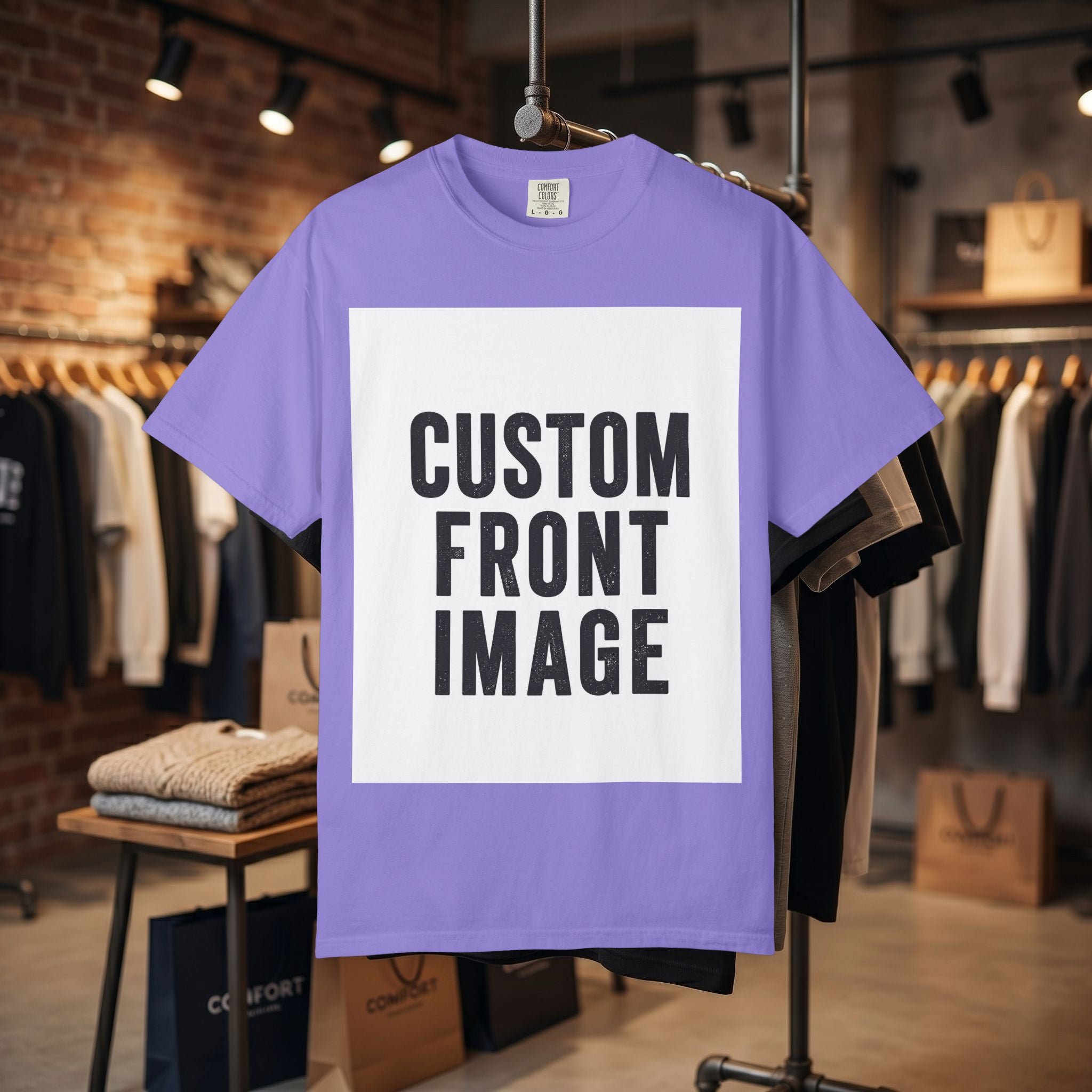 Custom Image Front T-Shirt - Add Your Own Image