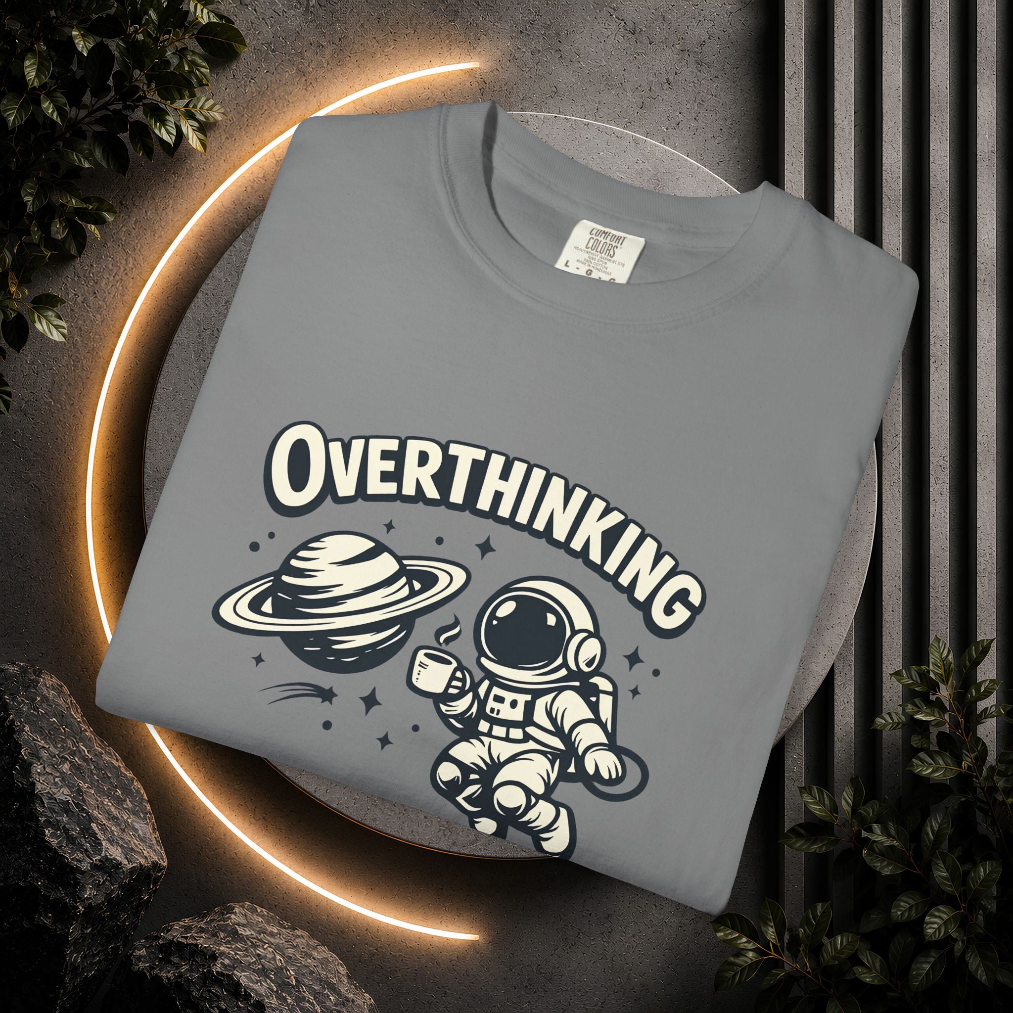 Overthinking In Orbit T-Shirt — Cute Astronaut Graphic Tee