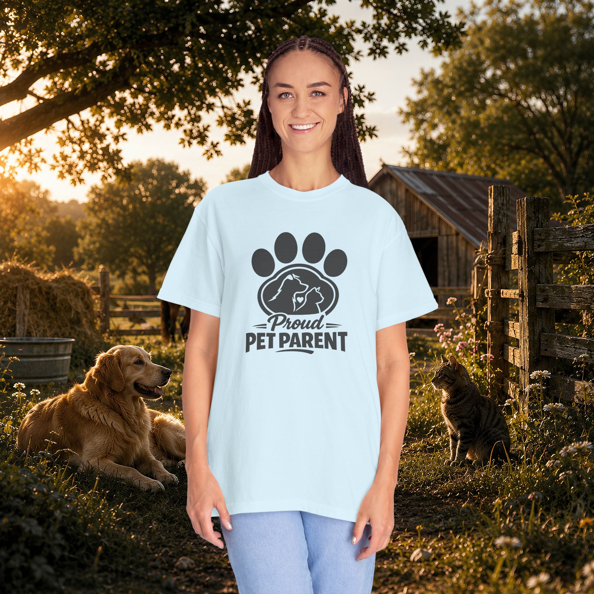 Proud Pet Parent T-Shirt — Paw Print Dog & Cat Shirt for Animal Lovers