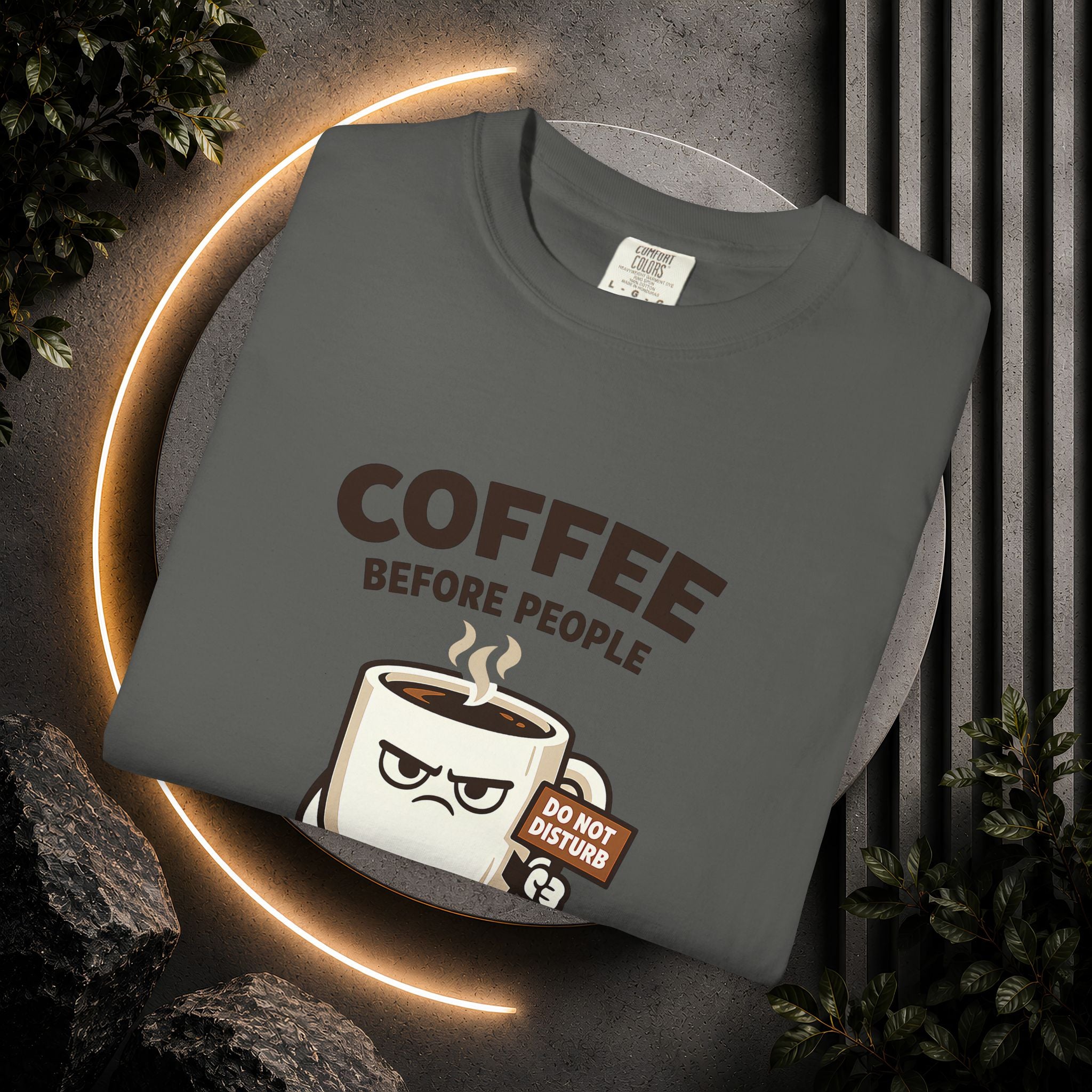 Coffee Before People T‑Shirt — Funny Morning Coffee Graphic Tee