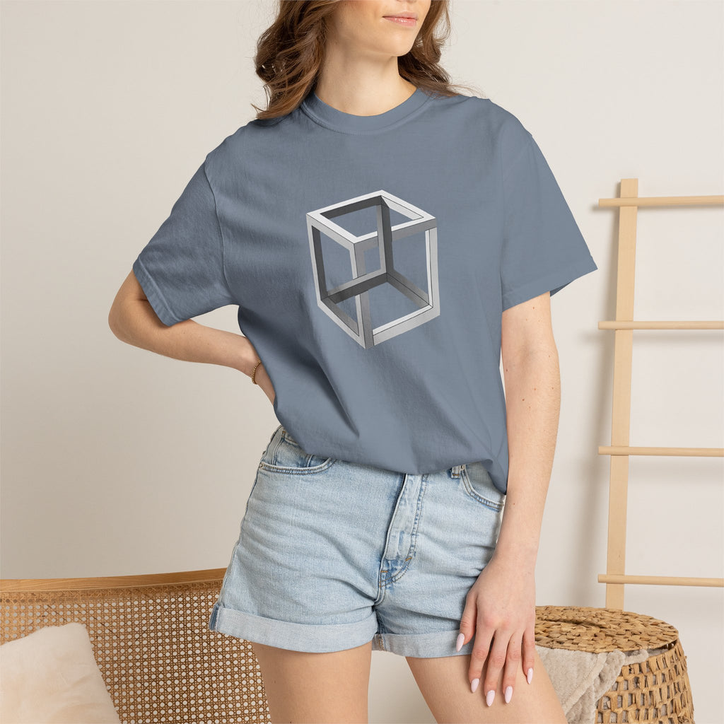 Optical Illusion Cube Depth T-Shirt
