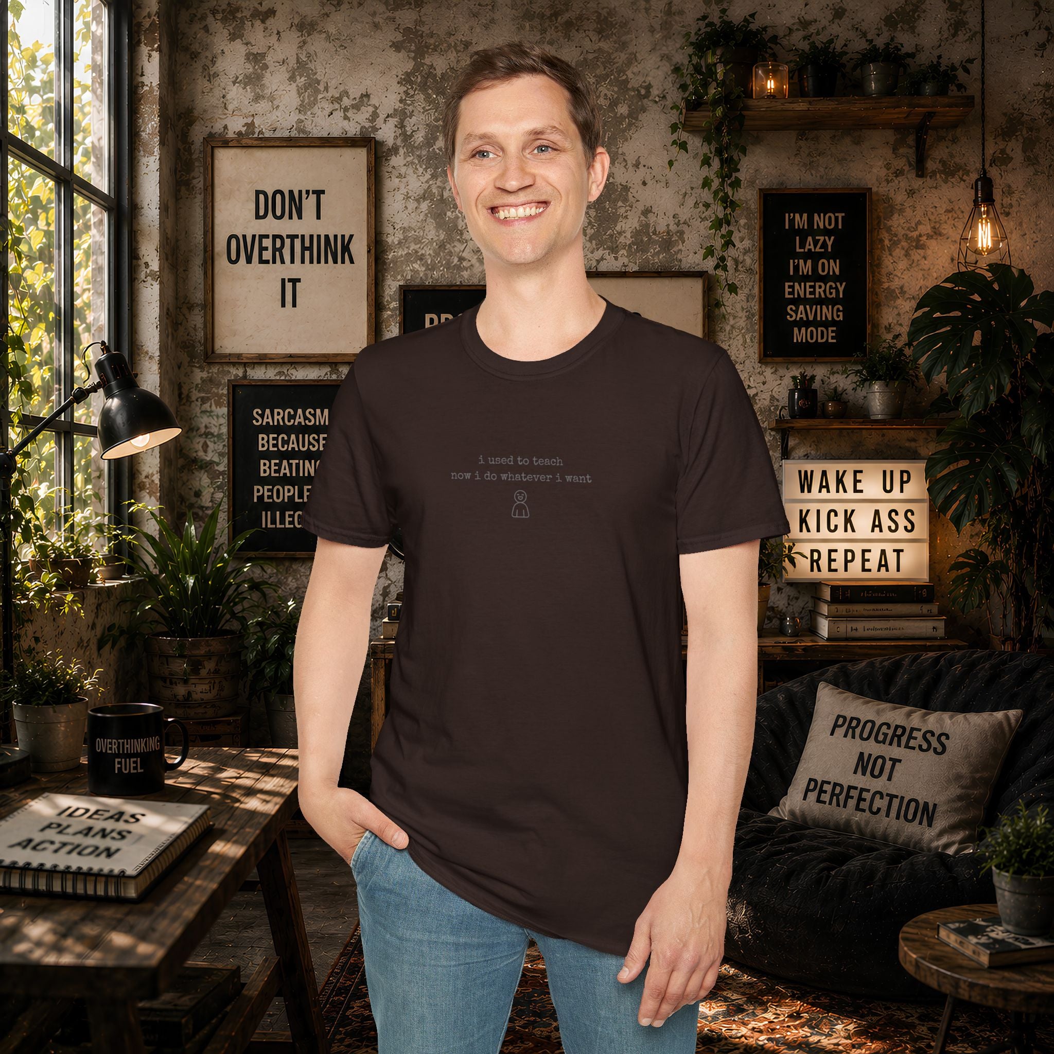 I Used to Teach T-Shirt | Minimal Slogan Tee