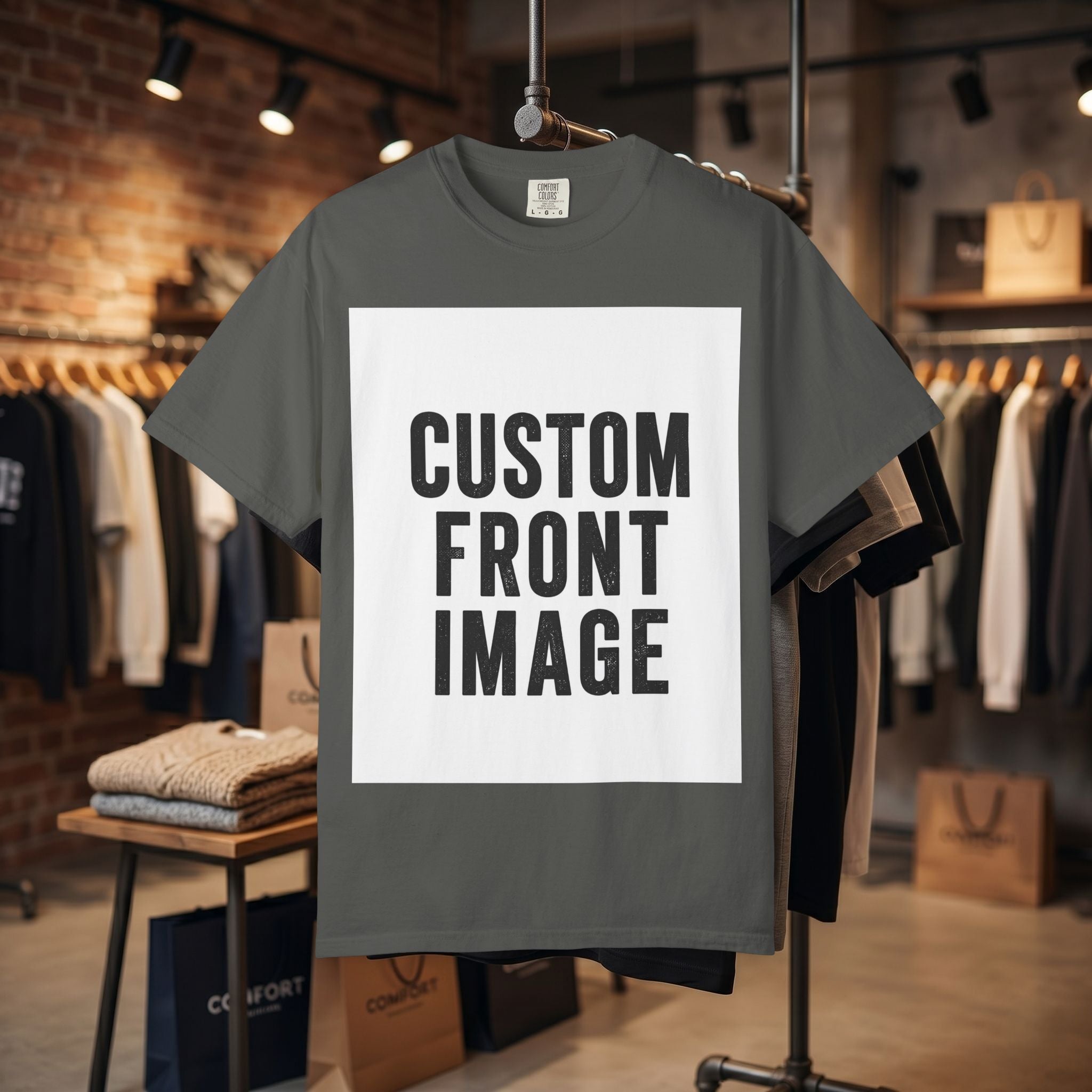 Custom Image Front T-Shirt - Add Your Own Image
