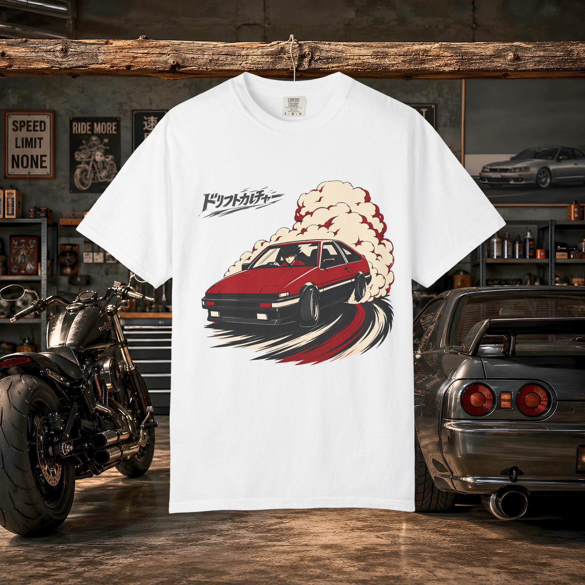 Drift Culture Anime Style T-Shirt - Japanese Retro Car Racing Graphic Tee