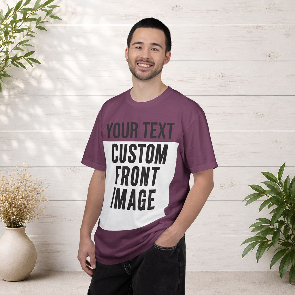 Custom Front Print T-Shirt — Personalized Text & Image Tee