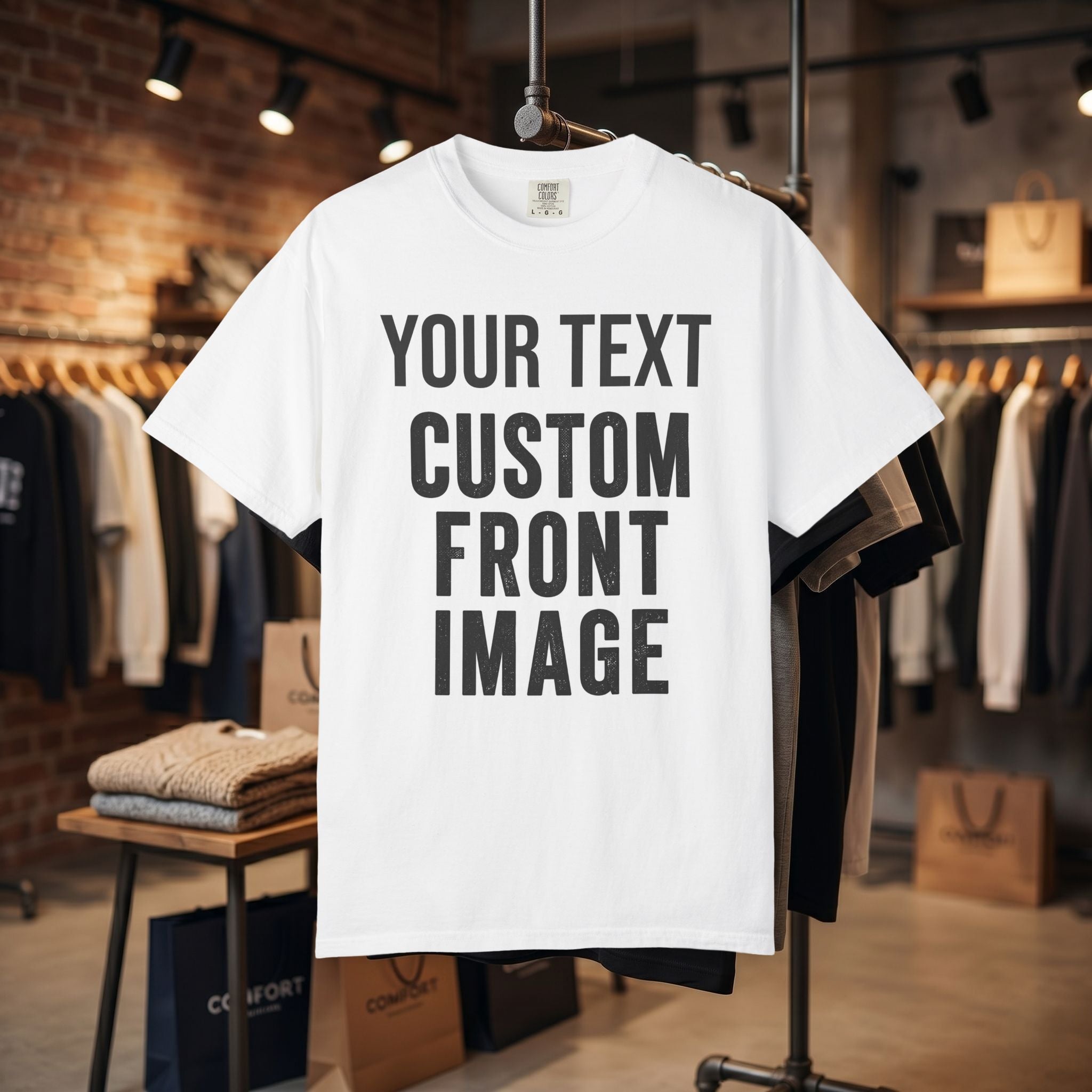 Custom Front Print T-Shirt — Personalized Text & Image Tee