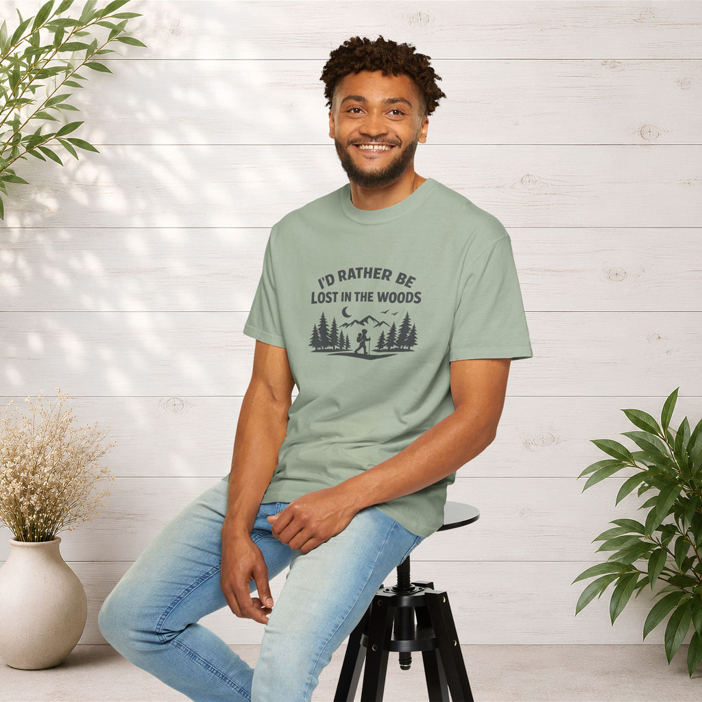 I'd Rather Be Lost In The Woods T-Shirt — Hiking Nature Graphic Tee