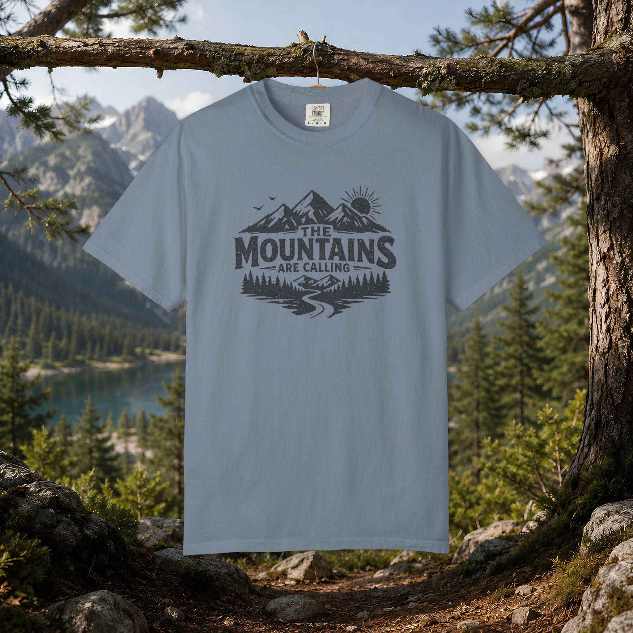 Mountains Are Calling T-Shirt — Outdoor Adventure Graphic Tee