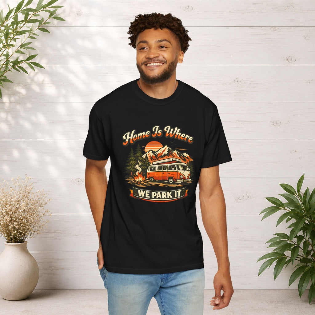 "Home Is Where We Park It" Camper Van Graphic Tee