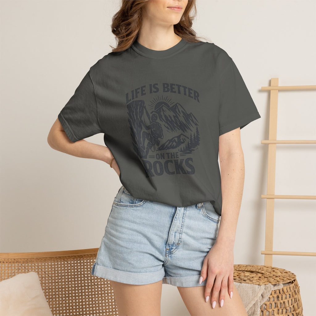 Life Is Better on the Rocks Mountain T-Shirt - Climbing Tee