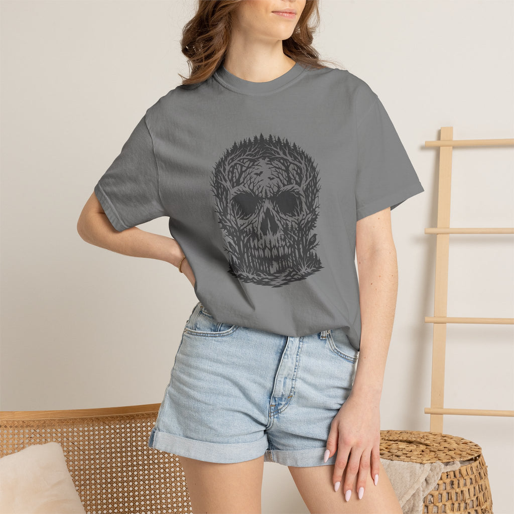 Skull Forest T-Shirt — Grunge Skull Graphic Tee