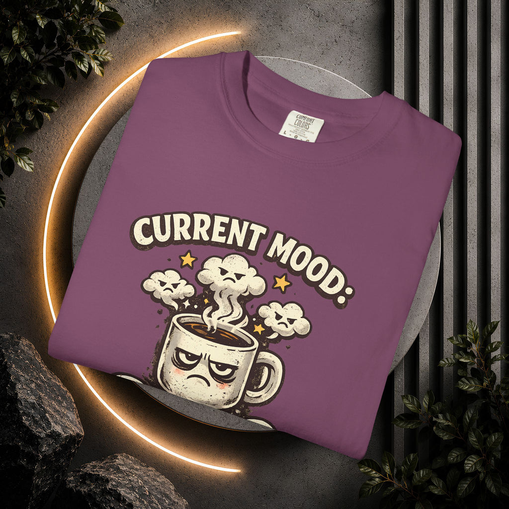Coffee T-Shirt — "Current Mood: Brewed" Graphic Tee