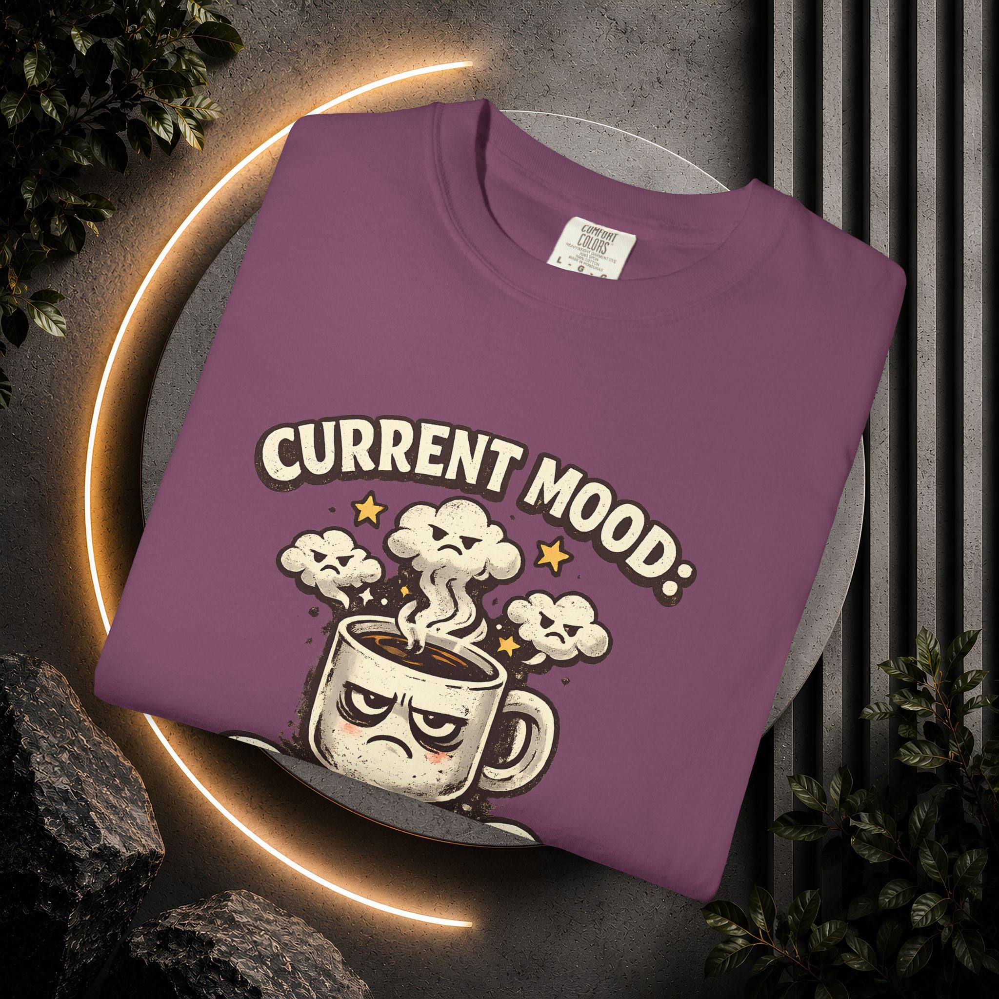 Coffee T-Shirt — "Current Mood: Brewed" Graphic Tee